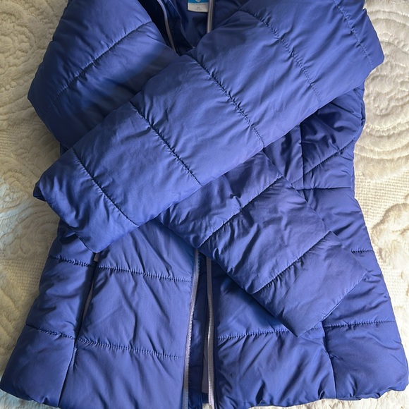 Columbia Blue Hooded puffer Jacket youth sz M(10-12) - Picture 5 of 13
